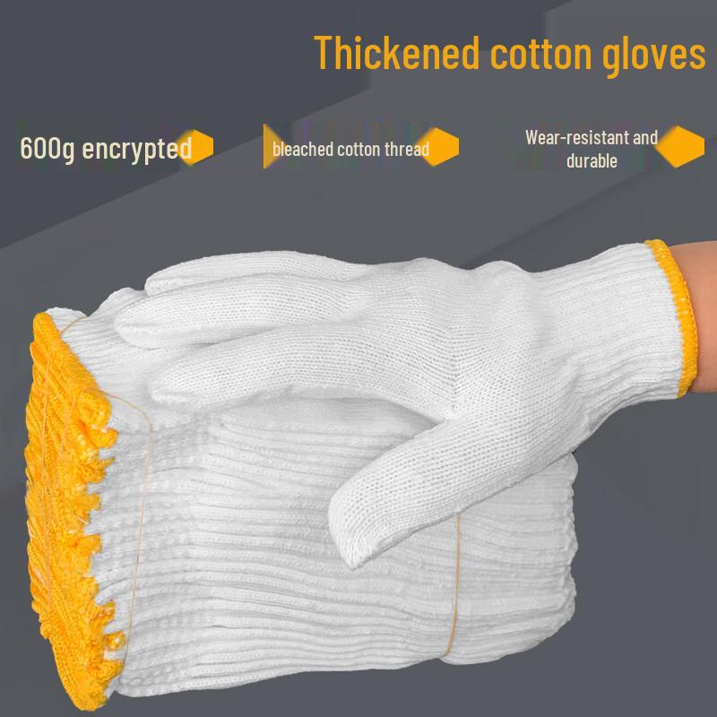 Rodelich Heavy-Duty Cotton Work Gloves One Size