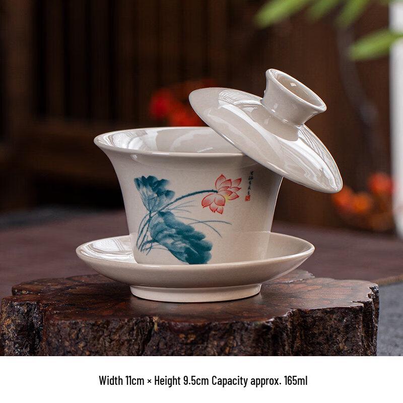 Youluo Ceramic Gaiwan Tea Brewing Bowl