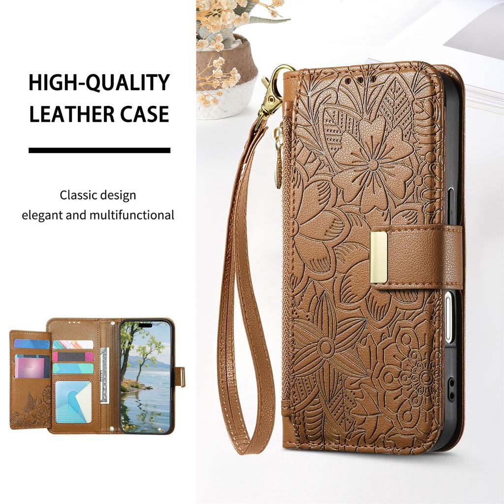 Floral Leather Wallet Case for Honor 400/400 Lite/400 Pro/X60 Pro/X9C/X9b/X50...Vintage All-in-One Card Holder w/Stand, Magnetic Closure & Wrist Strap
