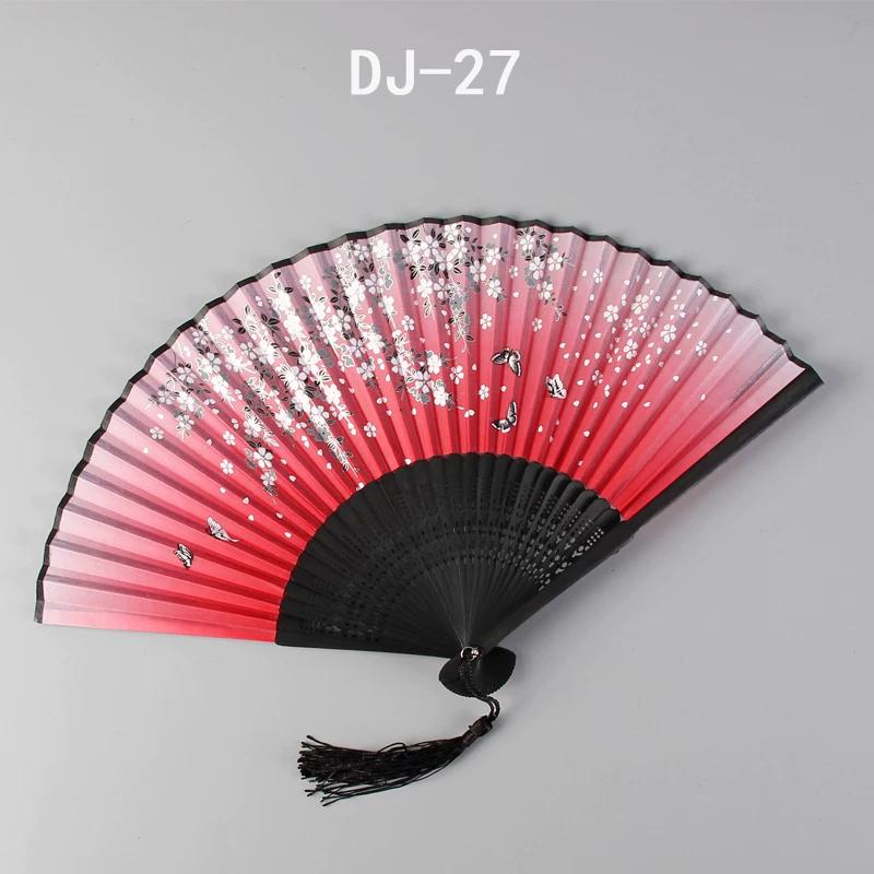 Elegant Fan Hall Retro Style Folding Fan Female Summer Japanese Style Portable Portable Tassel Small Folding Fan Chinese Style Han Costume Fan