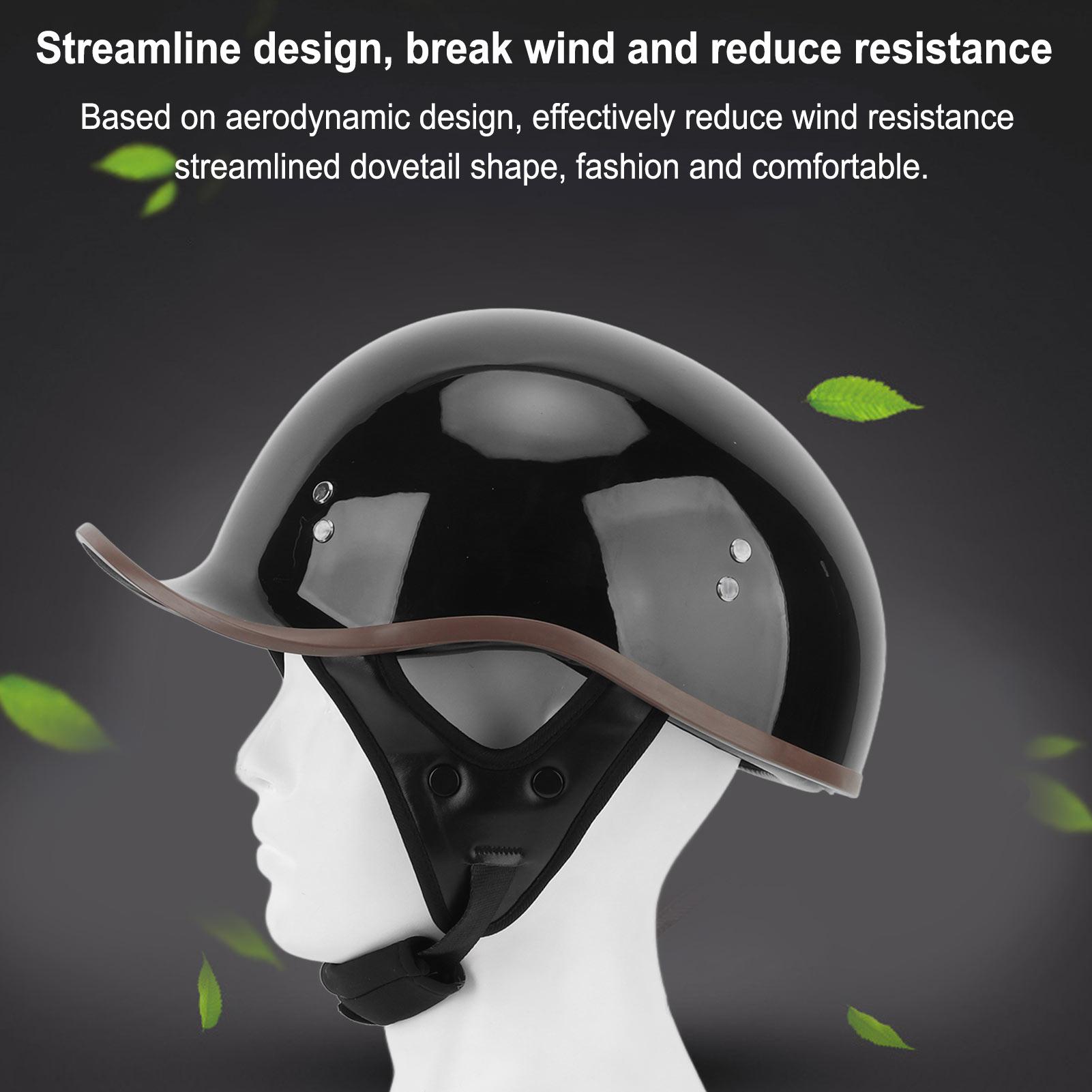 

Мотоциклетный полушлем с солнцезащитным козырьком ABS гигроскопичный обтекаемый уличный полушлем для мужчин