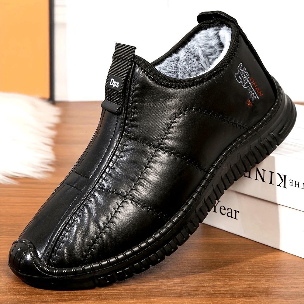 

Men s Winter Warm Slip-Resistant Thickened Elderly Boots with Thermal - Sole & Round Toe Suitable for Seniors, Cold Weather, Daily Walking 46