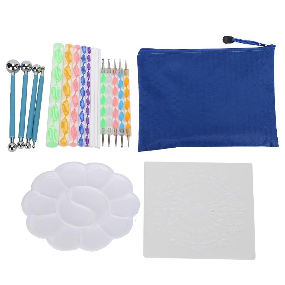 20PCS Lightweight DIY Stone Painting Kits Precise Tip Rock Coloring Sticks Dotting Pens Rubbing Art Dotting Tools Set