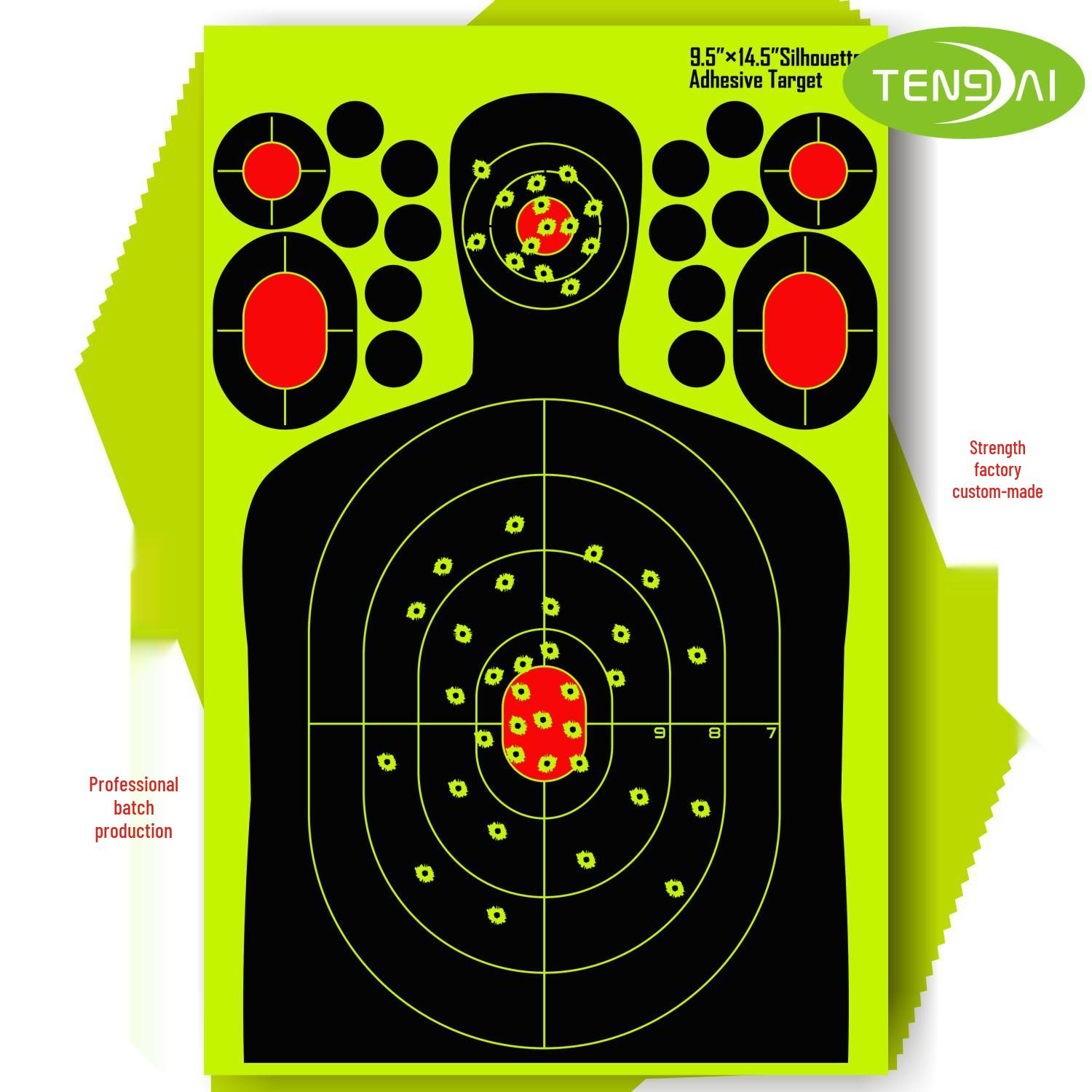 

Папір для мішені флуоресцентний самоклеючий півтіла 9,5x14,5 дюйма