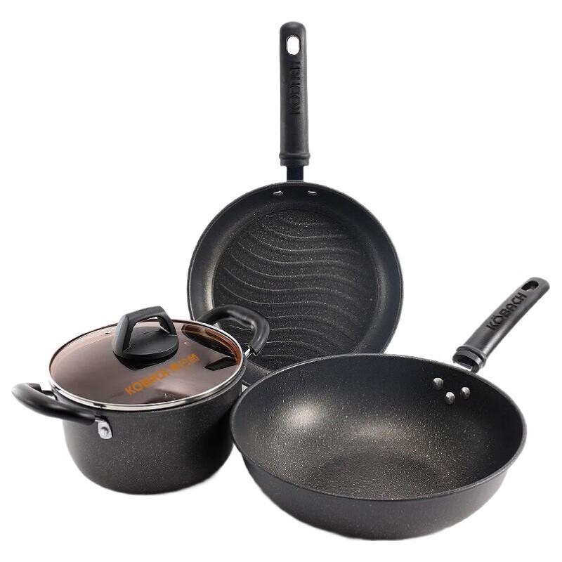 

Kangbahe Titanium Non-Stick 3-Piece Cookware Set