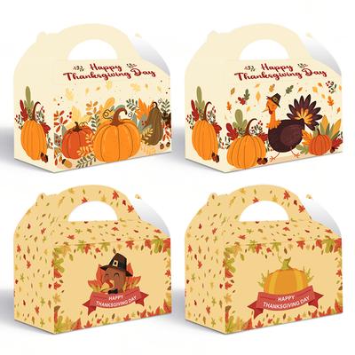 Thanksgiving Themed Decorative Gift Box Harvest Festival Turkey Party Snacks Candy Carton Handheld Box Customized