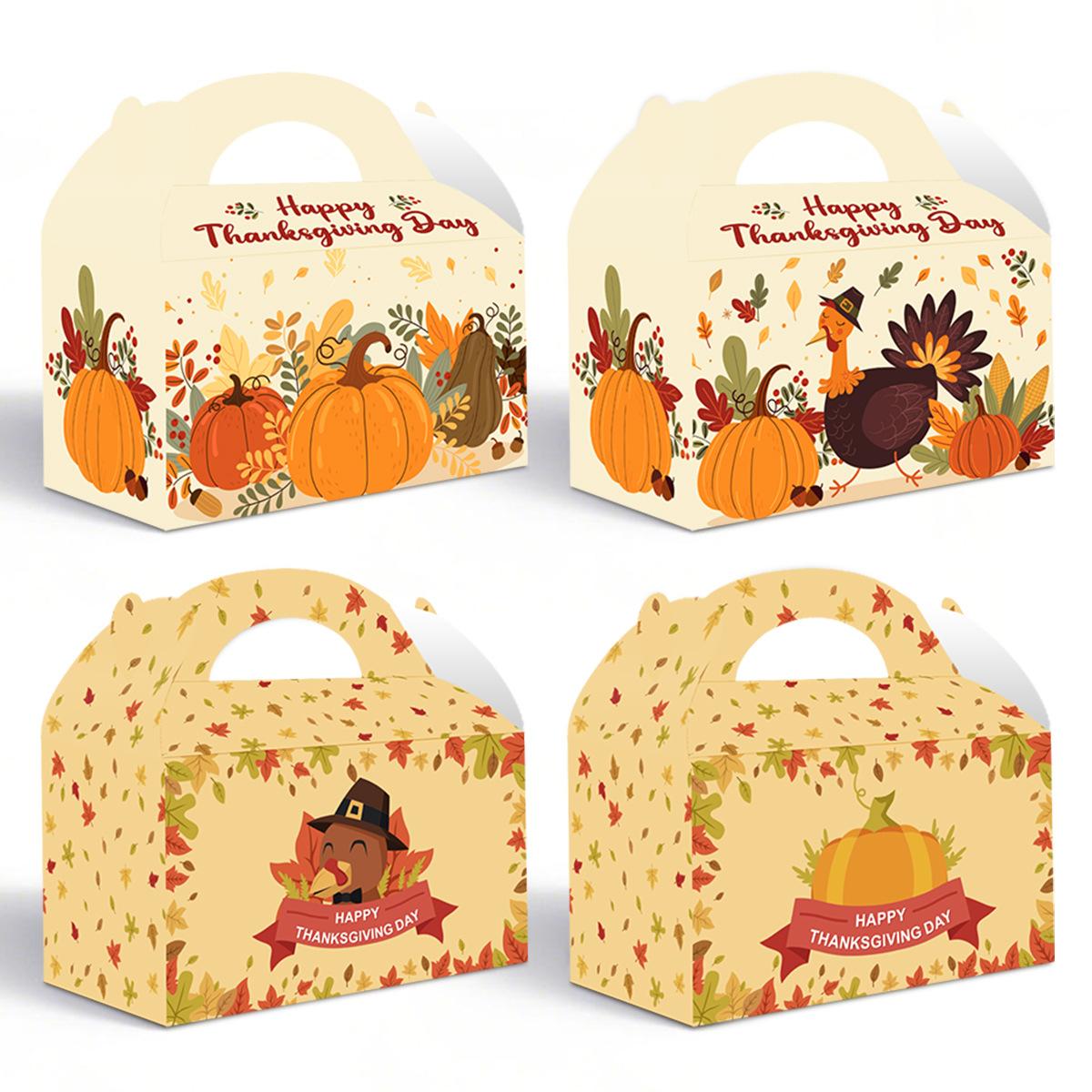 

Thanksgiving Themed Decorative Gift Box Harvest Festival Turkey Party Snacks Candy Carton Handheld Box Customized carton