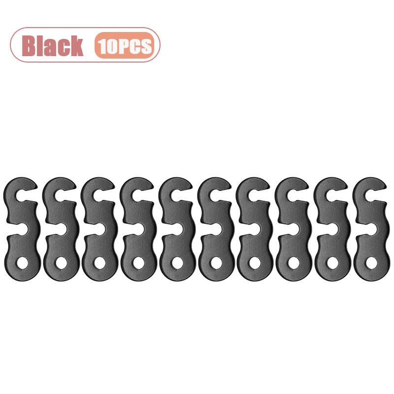 10-40PCS Heavy Duty Aluminum S Type Guyline Tensioner Opening for Tent Tarp Ridge Line Camping Tent Pole Accessory
