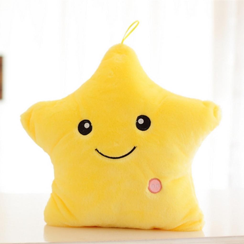 Colorful Five-pointed Star Luminous Glowing  Soft Plush Children Cute Toy