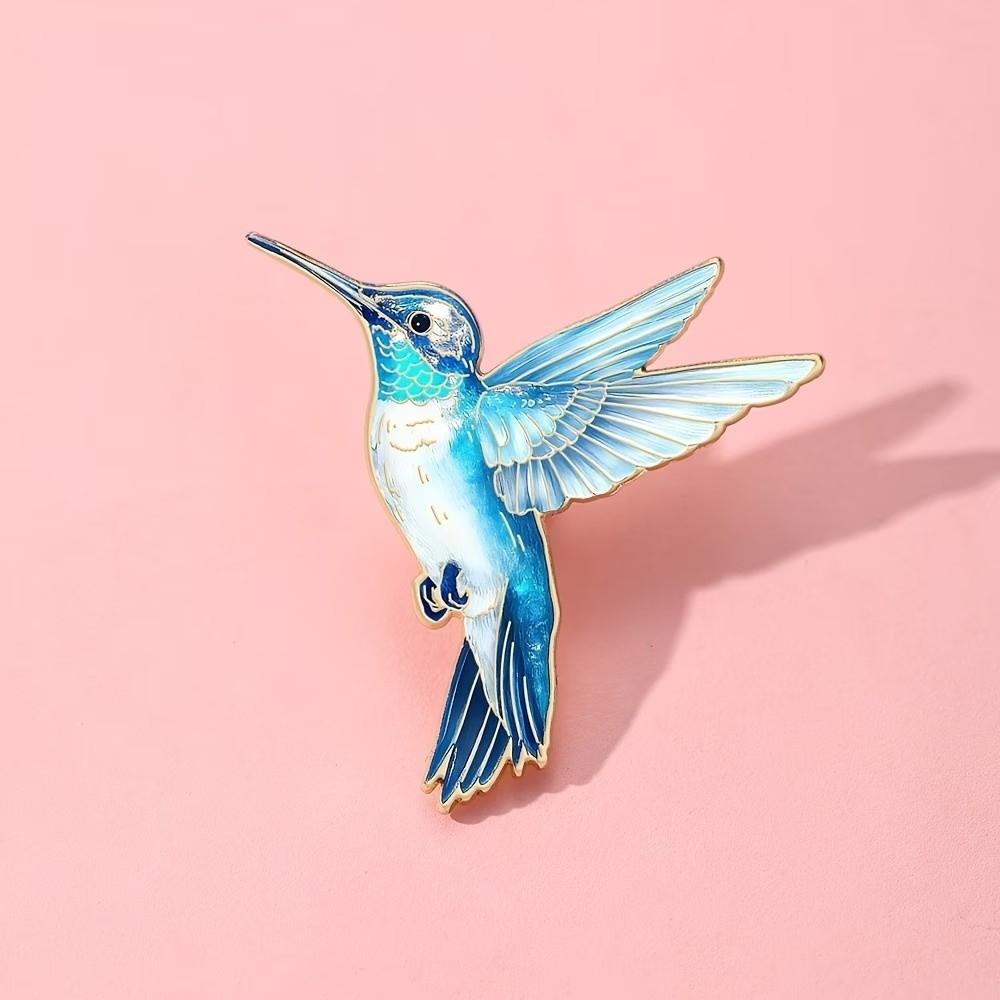 Light Luxury Bird Badge Pin Vintage Bird Metal Pin Cute Hummingbird Enamel Brooch  Gifts