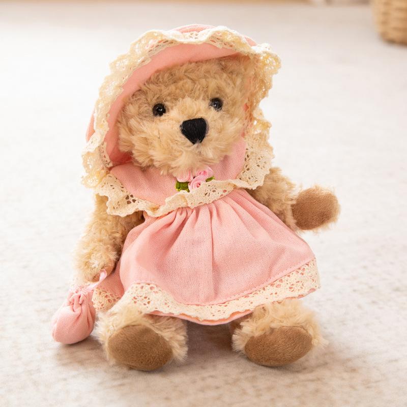 Cute Dress Teddy Bear Doll Plush Toy Wear Skirt Little White Rabbit Doll Children Sleeping Soothing Ragdoll