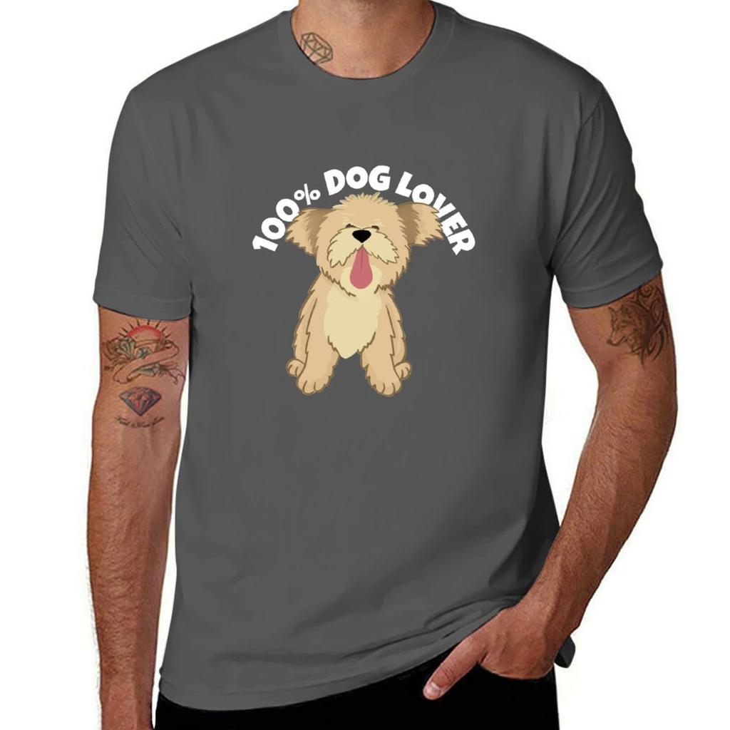 100 Dog Lover TShirt Relaxed Fit Casual Short Sleeve Top