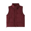 Women's Fashion Casual Puffy Down Jacket With Knitted Sleeves - Solid Color Vest Coat