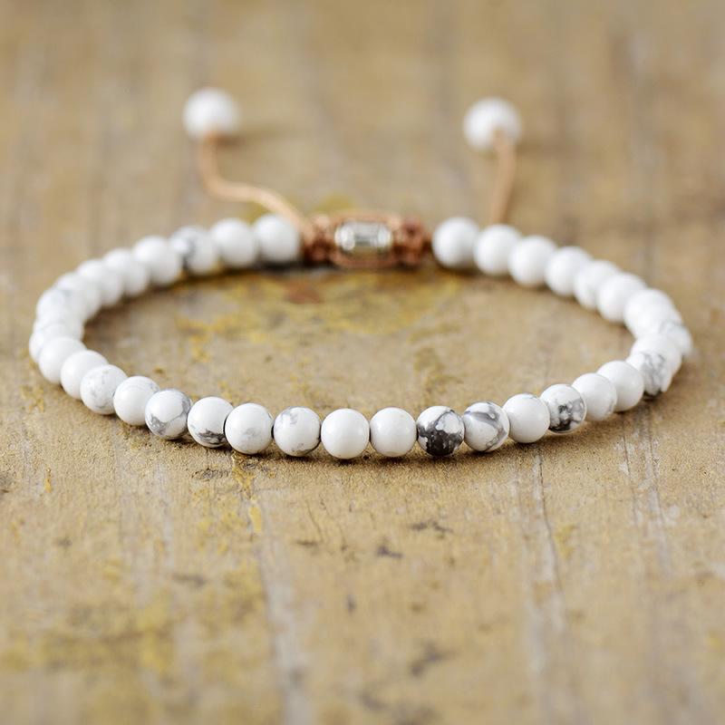 BLINGBAY Women's Bracelet Simple Fashion Natural Stone Handmade Beaded Bracelet Adjustable Bracelet Popular Jewelry Couple Gift Modern Jewelry Gift