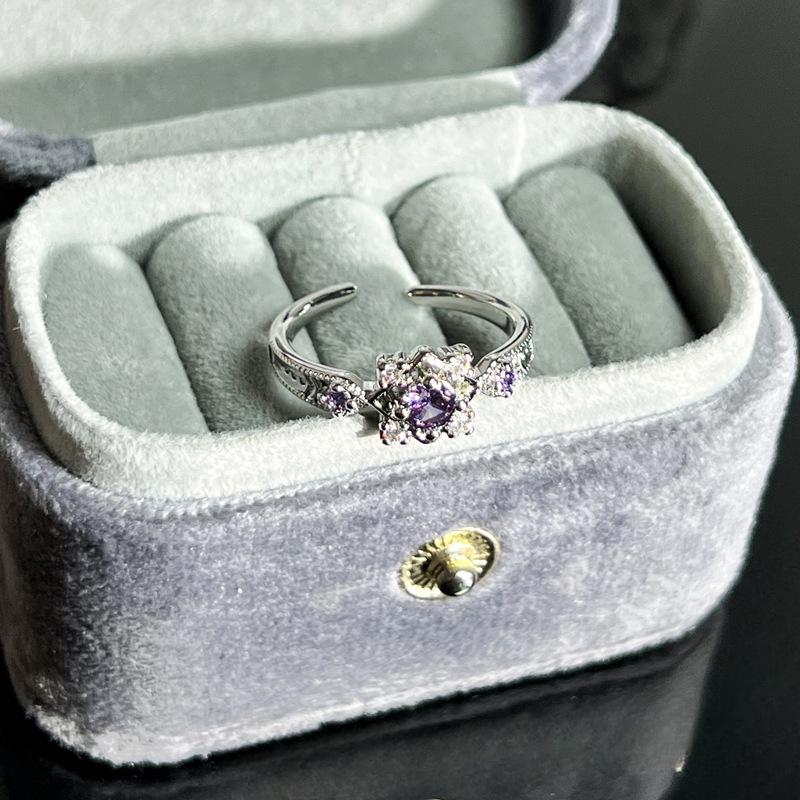 Caibao Series Open Ring Women'S Simple Fashion Niche Design Sweet Cool Light Luxury High-End Accessories