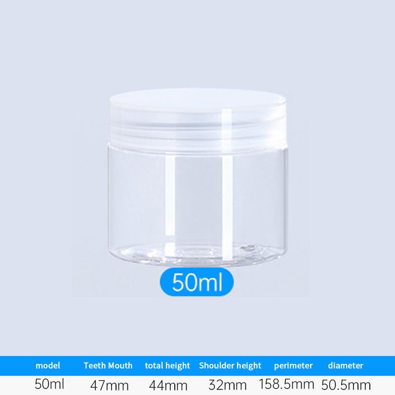 5Pcs Travel Face Cream Jar Empty Plastic Cosmetic Makeup Bottle 20Ml 30Ml 50Ml Transparent Storage Container Refillable Bottles