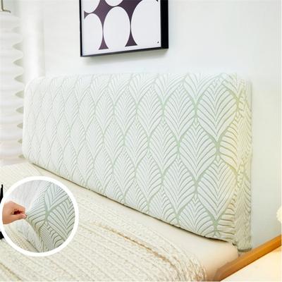 1PC All-inclusive Jacquard Headboard Cover Solid Color Leaves Pattern Bedhead Slipcover Bedroom Bed Backrest Protector Covers