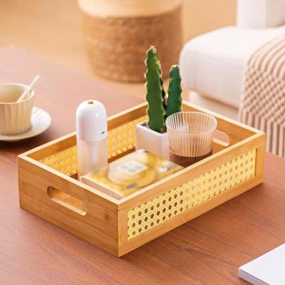 1Pc Weben Bequem Haushalt Einfachheit Holz Moderne Deckellose Lagerung Korb Grid