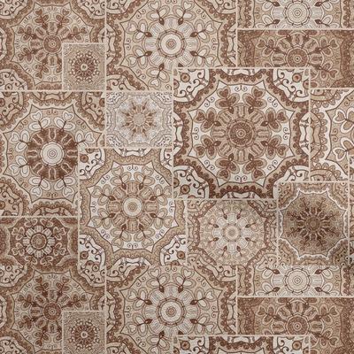 Cotton Flex Brown Fabric Morrocon Tiles Diy Clothing Quilting Fabric Print Fabric By Yard 40 Inch