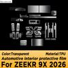 For ZEEKR 9X 2026 Panel Dashboard Navigation Automotive Interior Protective Film TPU Anti-Scratch Accessories