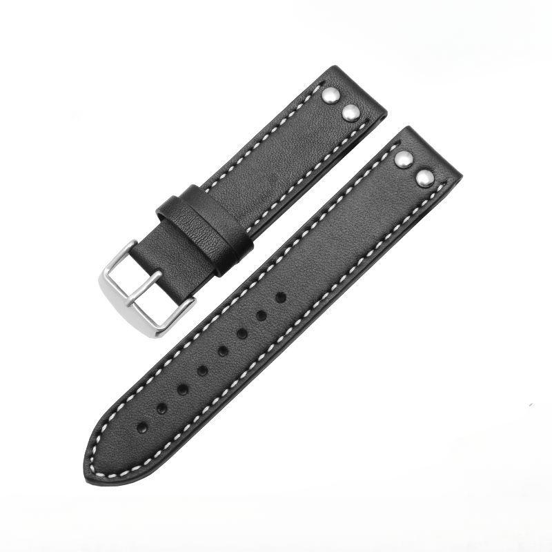 20mm 22mm Genuine Leather Watch Strap for Men Compatible with Hamilton Navy Field Khaki Eternal Jazz Smart Watch Strap