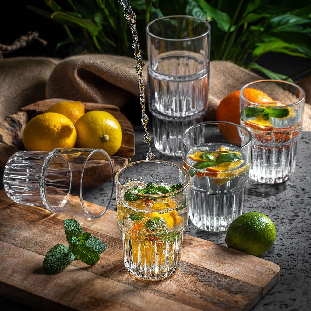 KADAX 4x Glasses For Cold Drinks 320ml Drinks Water Set of Glasses
