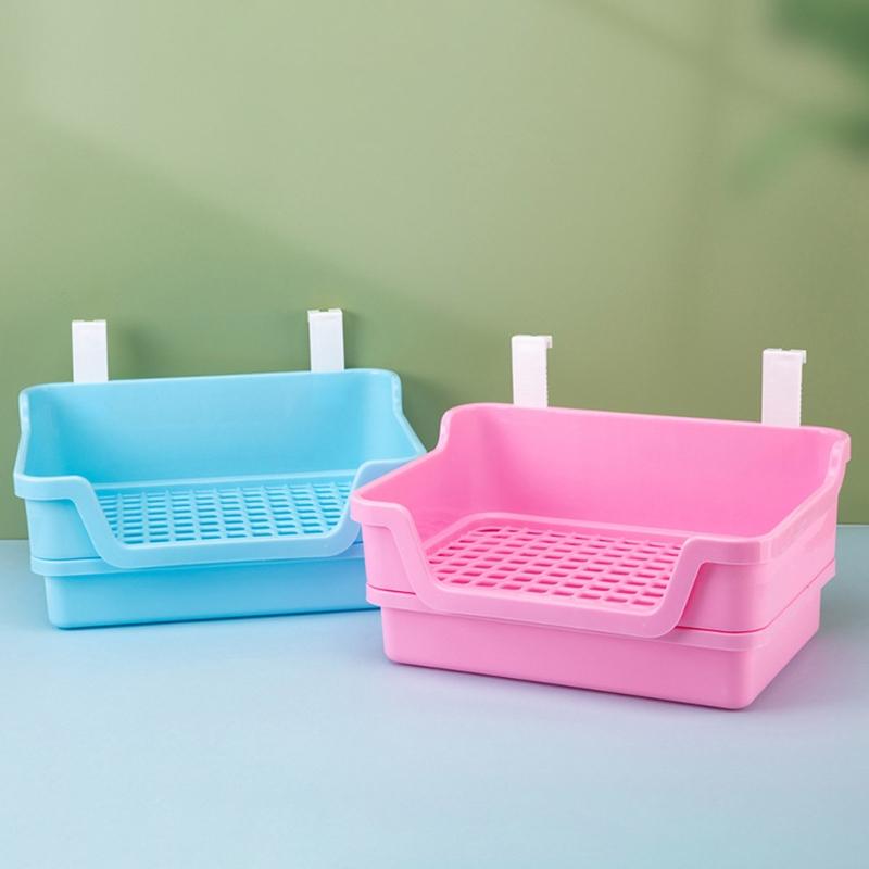 Lettiera per Conigli per Piccoli Animali Criceto Furetto Cincillà Criceto Coniglio Animale Domestico Lettiera Toilette Scatola Sabbietta Addestratore al Vasino