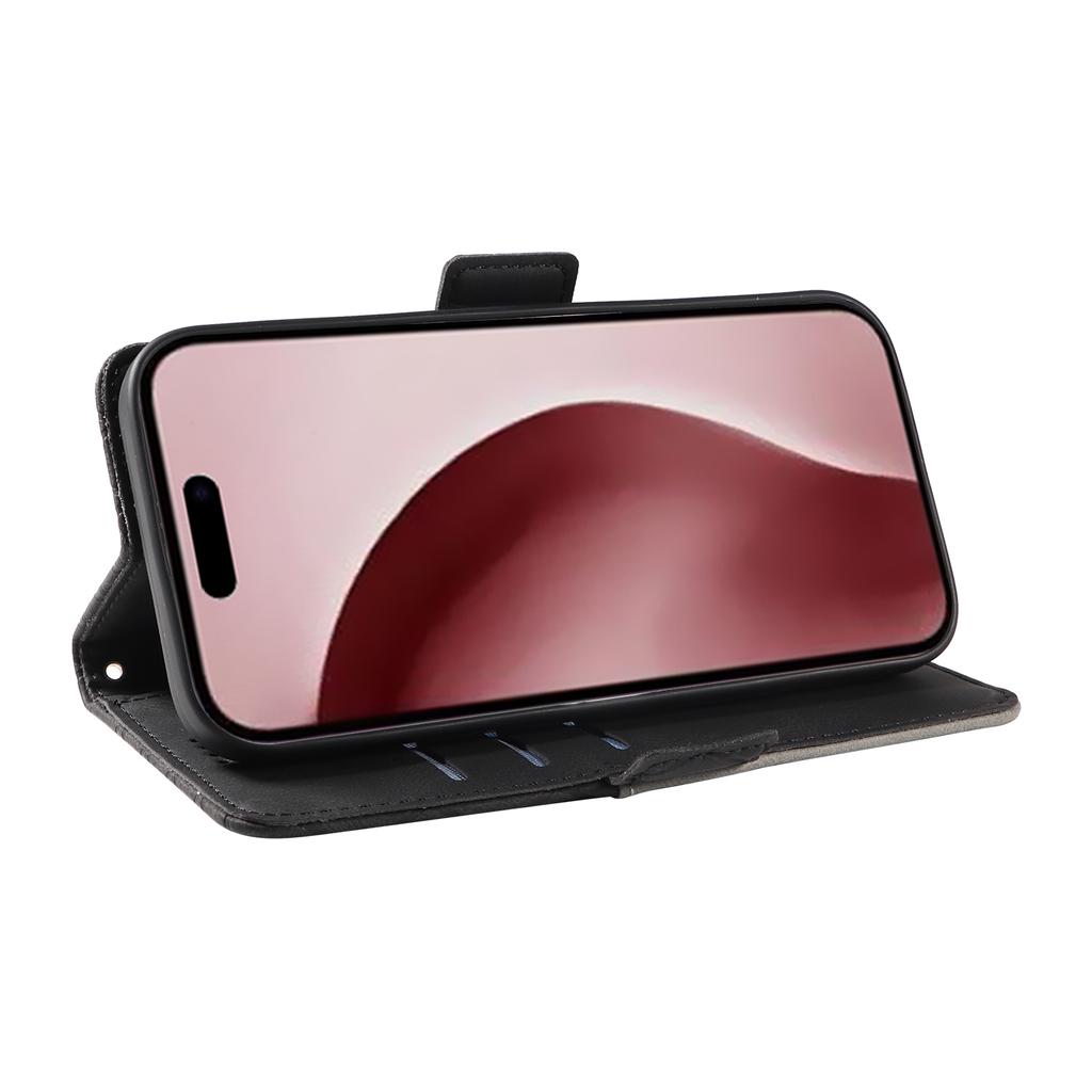 For iPhone 16 Pro Case Rhombus Grid PU Leather Wallet Mobile Phone Cover