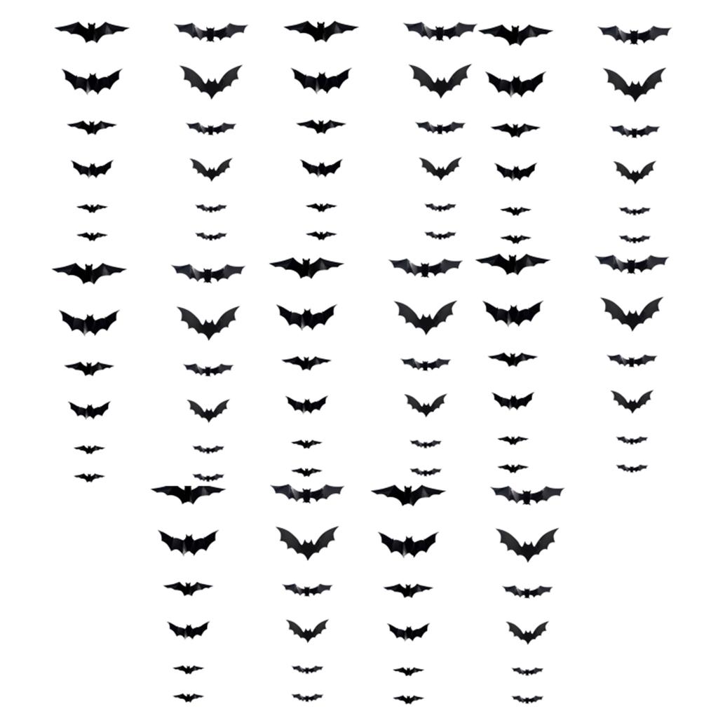 96pcs Stickers - Reusable Cute Halloween Decorations - Self-Adhesive Wall Stickers For Gothic , Doors, Walls, Rooms, Closets