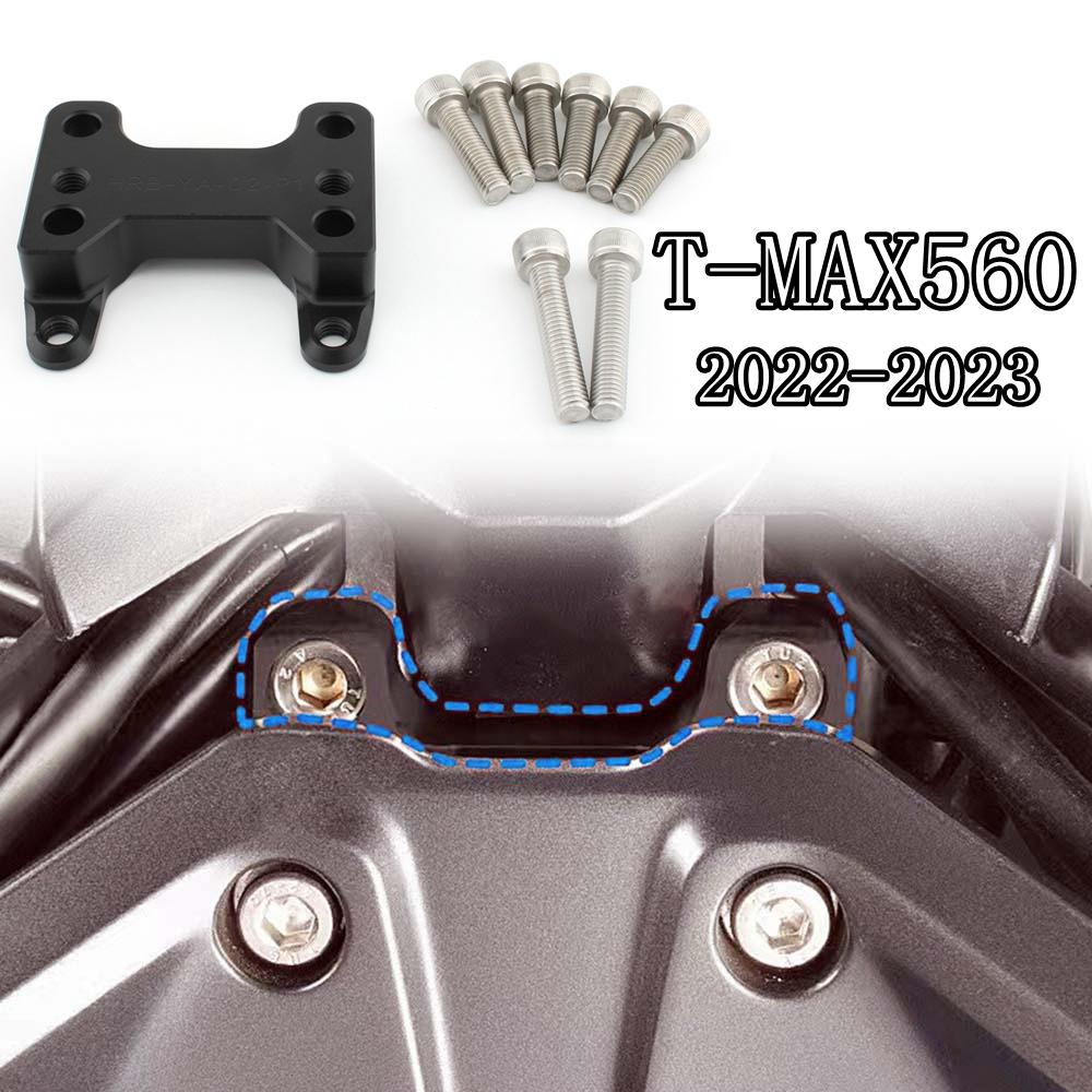 Handlebar Riser 2022 2023 Motorcycle CNC Handle Bar Raiser Extend Mount Clamp Adapter For Yamaha TMAX560 T-MAX560 T-max TMAX 560