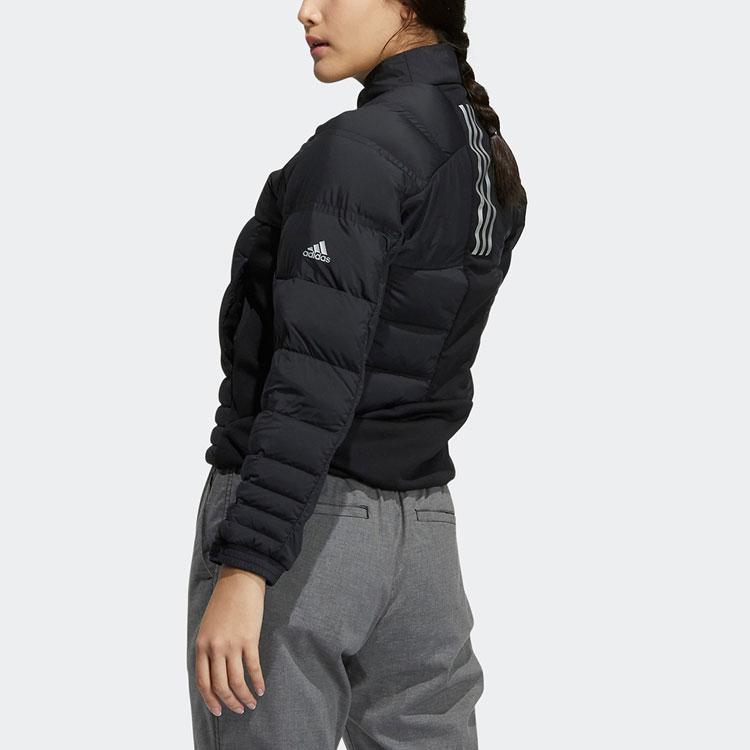 Adidas Three Stripe Color Block Golf Sports Down Jacket Women Jacket Black GT3368