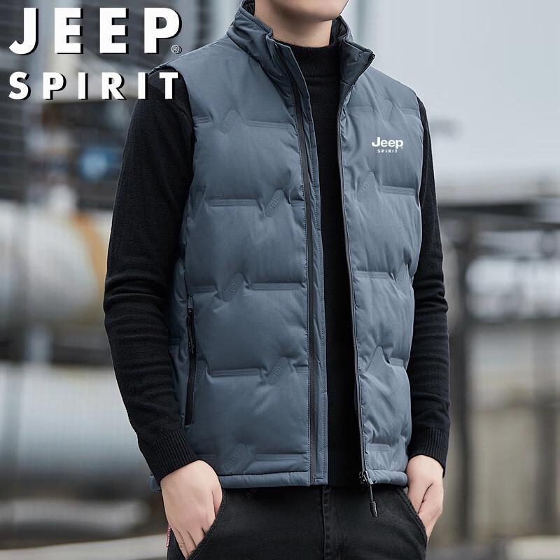 

JEEP SPIRIT Men s Stand-Collar Autumn/Winter Down Vest L