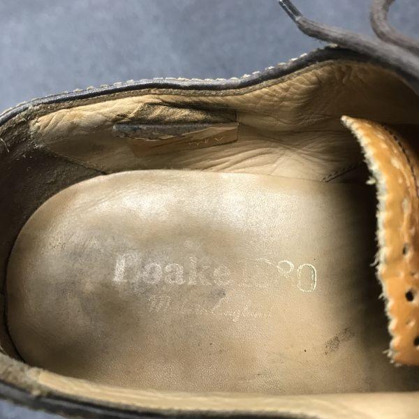 Anglia Vintage Buty Loake Semi Brogue 6.5 25-25.5cm Brązowe Goodyear Wyprodukowano w Wielkiej Brytanii(UŻYWANY)