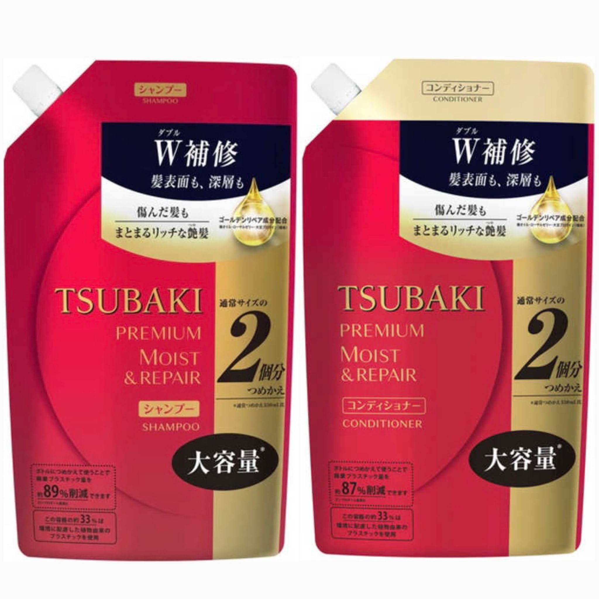 

Набор шампуня и кондиционера TSUBAKI Premium Moist & Repair 660 мл + 660 мл запасной блок В комплекте открытка Tsubaki «Спасибо»