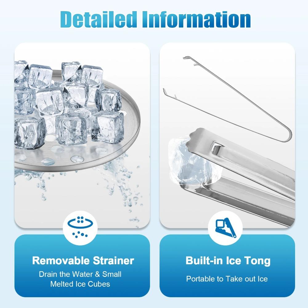 304 Edelstahl-Eiskübel mit Isolierung 3,0/1,3 L Bar-Getränkekühler Pub