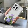 Purple Embroidered Ball Pattern Transparent Phone Case Suitable for iPhone 17 16 15 14 13 12 11 Pro/Max/Plus Anti Drop