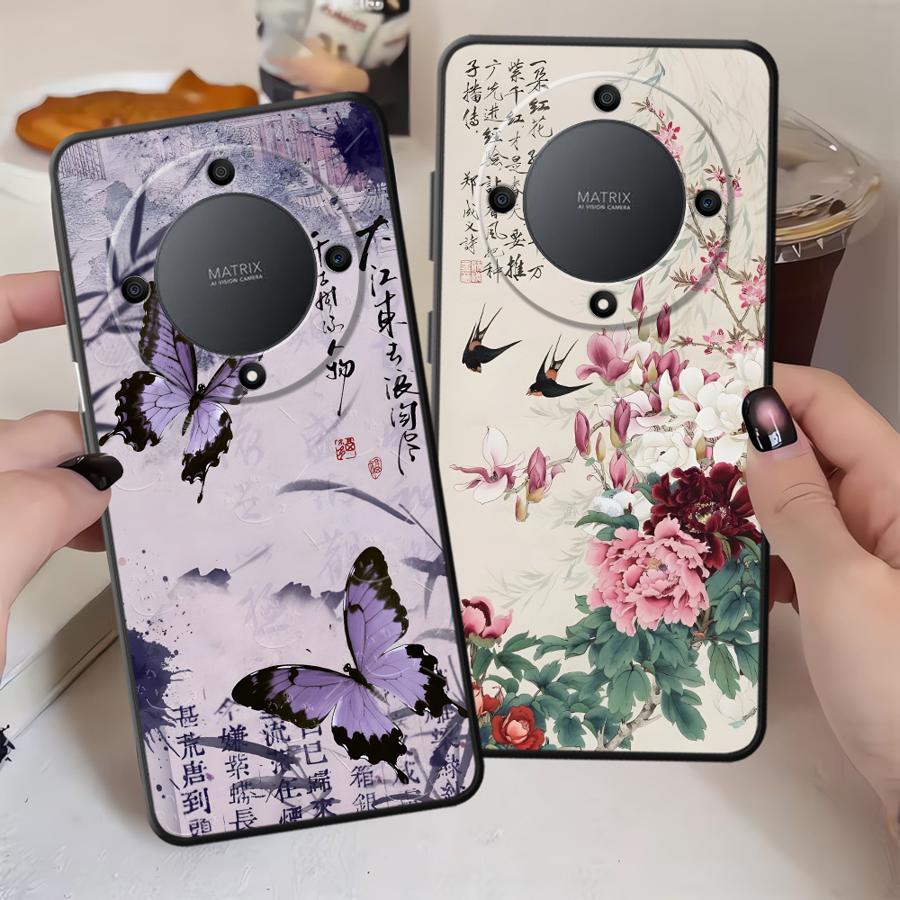 Retro Butterfly Funda Phone Cover Case for Honor 70 Magic5Lite X7 X6 90 200 400 Lite 8X X9a X5b X8