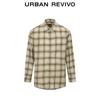 Men's Retro Plaid Open-Front Shirt