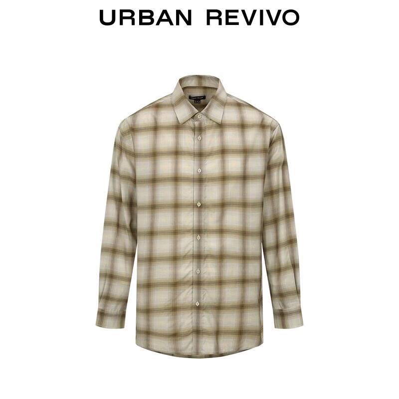 Men's Retro Plaid Open-Front Shirt