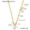 Qiong Yao 26-Letter Zircon Inlaid Jewelry Set: Gold-Plated Titanium Steel Necklace, Bracelet, Ring, and Stud Earrings.