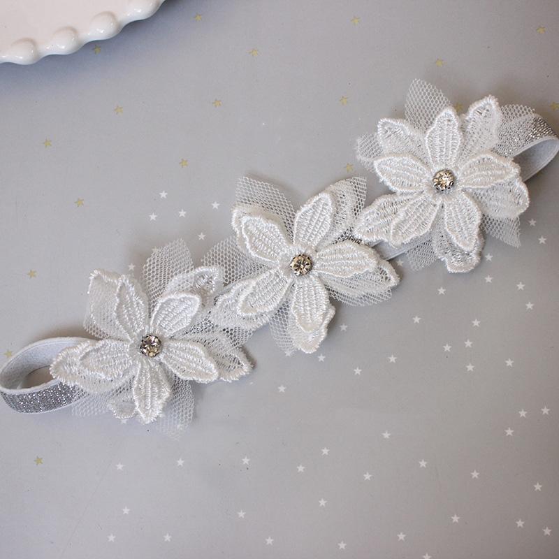Lace Flower Baby Headband Princess Newborn Girls Hair Band Elastic Solid Color Hairband Fashion Hair Accessories
