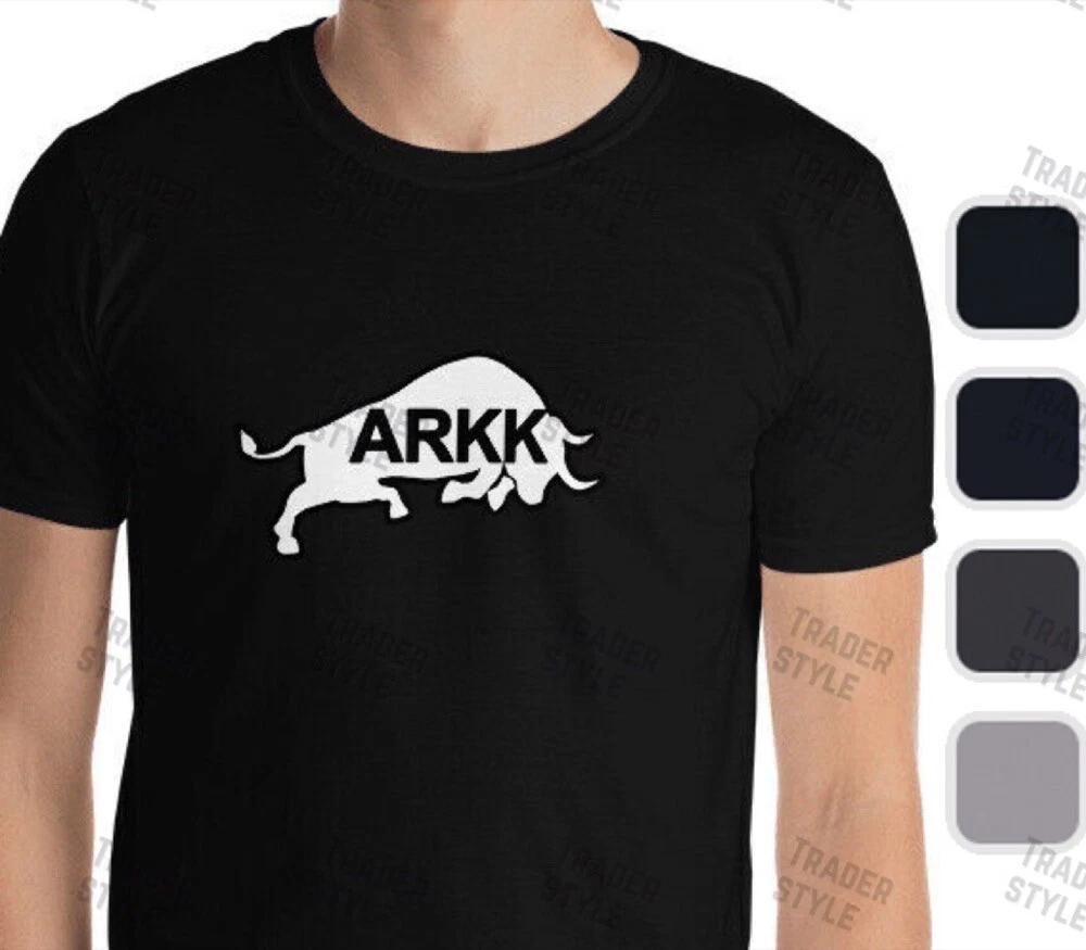 ARKK Tech Innovations Bull T- Shirt tech stock trader gift tee S