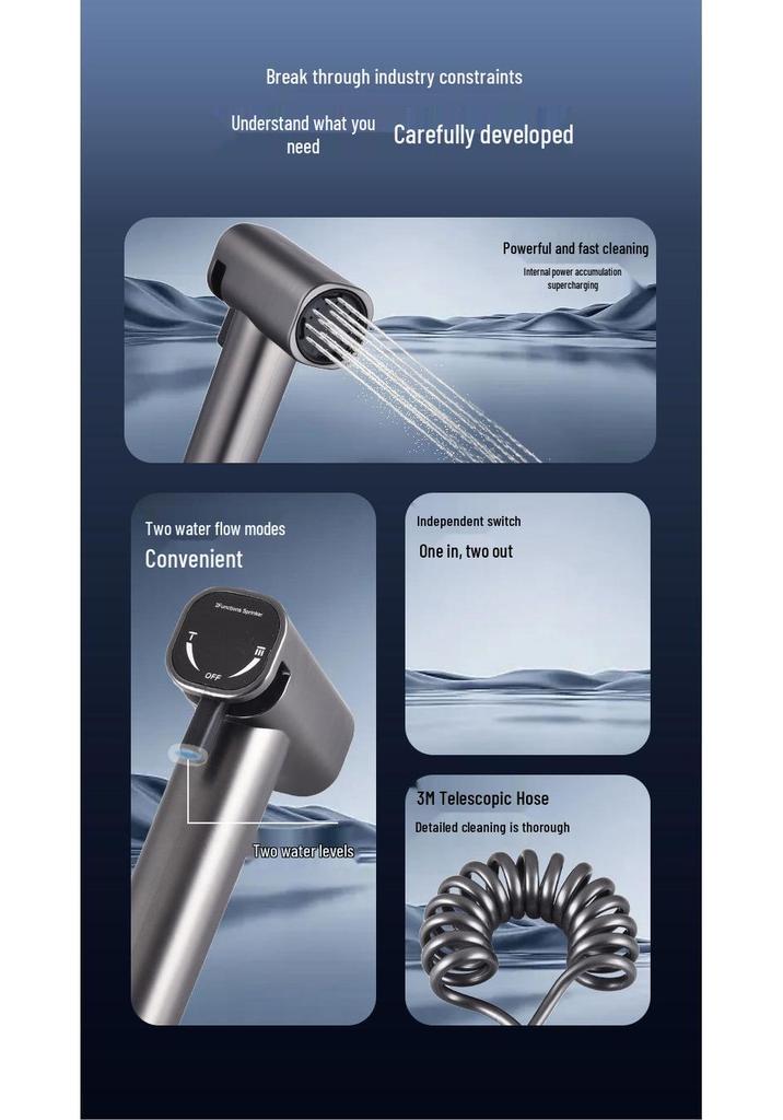 High-Pressure Bidet Valve & Sprayer for Toilet