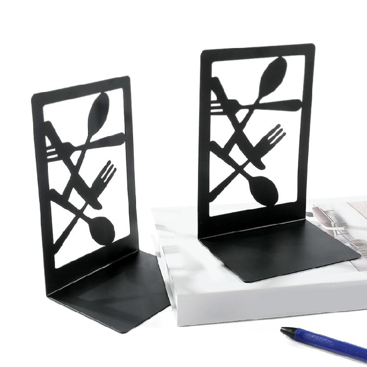Books Holders Table Picture Album Holders for Displaying Books Metal Books Stand, Hollow Out Design Bookends Bookshelfs