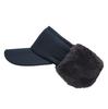 Winter Simple Sun Visor with Fluffy Ear Cold Protection SLV1301 [With Moons] Hat, Flaps, Women's, (Black)