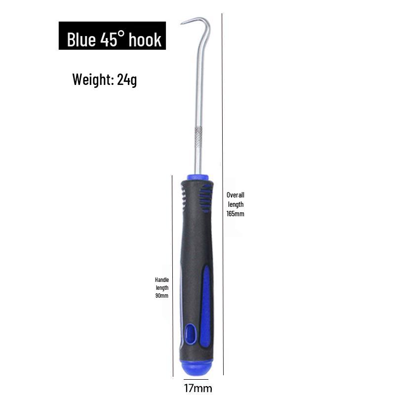 4-Piece Auto Repair Tool Set: Tire Patching, Oil Seal Hook, Screwdriver.