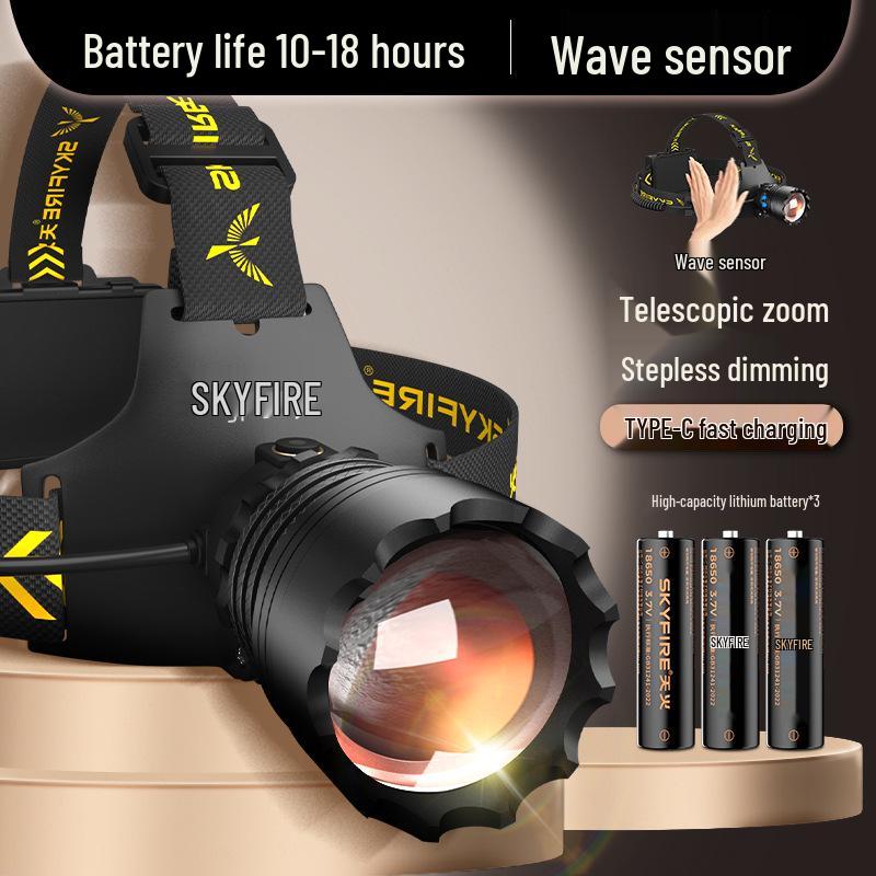 Rechargeable High-Power Headlamp: Super Bright White Laser with Induction and Long Battery Life