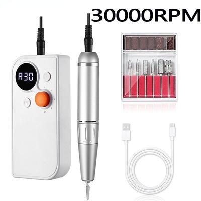 30000/35000RPM Rechargeable Nail Drill Machine Portable High Speed Electric Manicure Drill Acrylic Nail Sculpting Tools