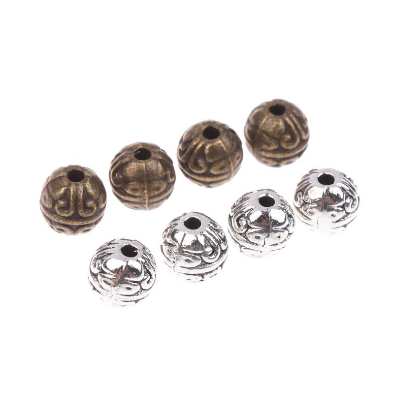 20 Stück Vintage Legierungsperlen Antike Metall Lose Abstandshalterperlen Für DIY Armband Halskette Handwerk Schmuckherstellungszubehör