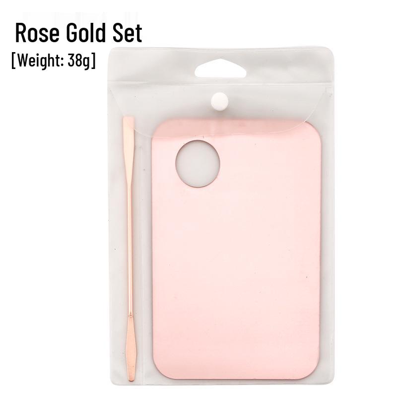 Set de Paletas Cuadradas de Acero Inoxidable para Artistas de Maquillaje para Mezclar Base y Herramientas de Belleza